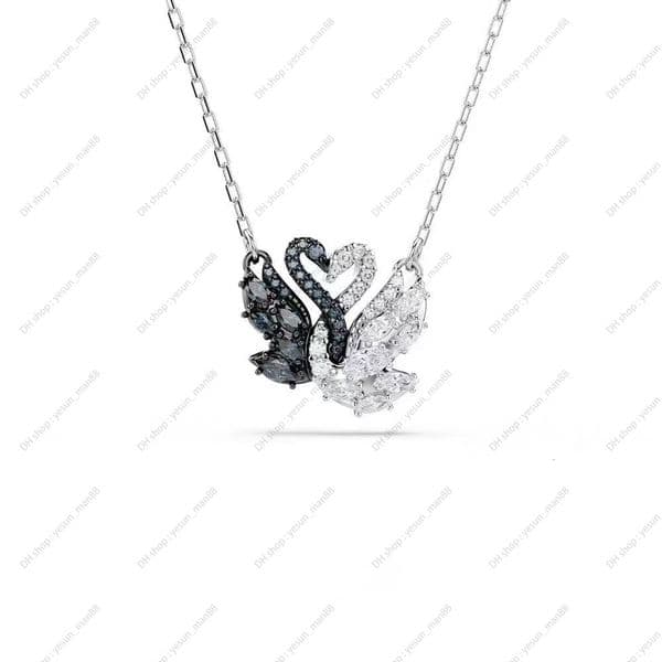 Swarovskilies Swarovskiness Swarovskise Designer Necklace Jewelry two swans Series Contrasting Womens Crystal Bracelet With Brand Box