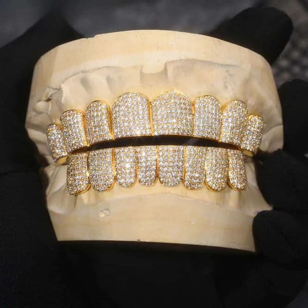 Personalized VVS Moissanite Men Hip Hop Jewelry 14K Ice Crystal Tooth Colored Bracelets - Suitable for teeth truly a perfect work of art.
