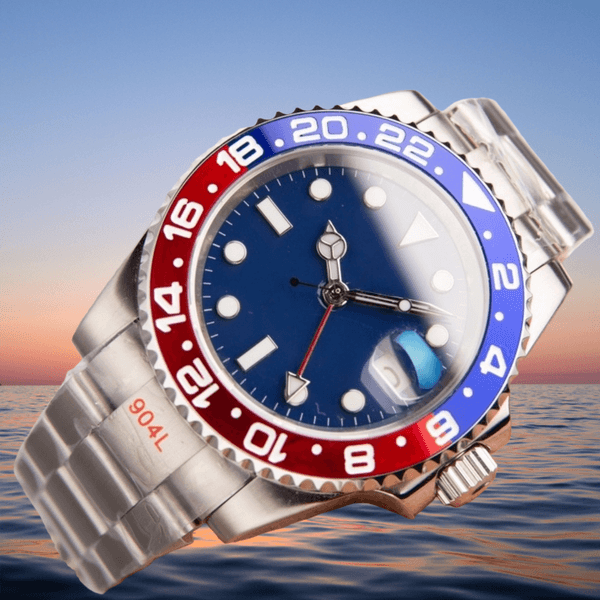 Designer Luxury mens watch men watches top quality movement gmt 40mm watchdives 904L stainless steel sapphire crystal Luminous waterproof date 3135 4130 2613