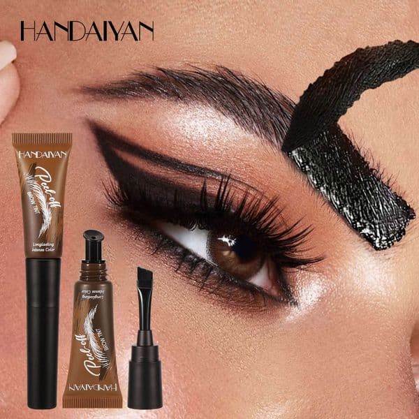 HANDAIYAN Long Lasting Intense Color Peel off Brow Tint Hybrid Eyebrow Gel Chocolate Dye Cream Wholesale Bulk Items for Resale