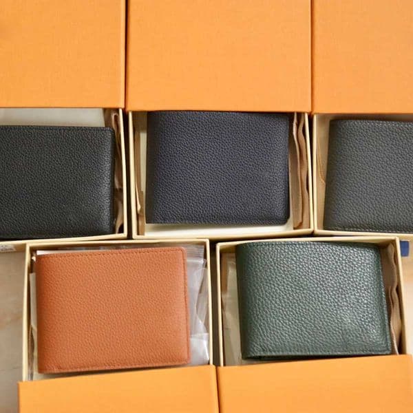 mens wallet designer bag men card holder top mirror quality pocket genuine leather wallet granular cowhide credit cardholder purse with box