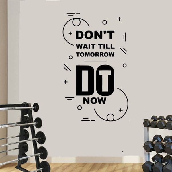 GYM Vinyl Wall Sticker Home Decor Stikers for Home Decor Bedroom Waterproof Wall Art Decal
