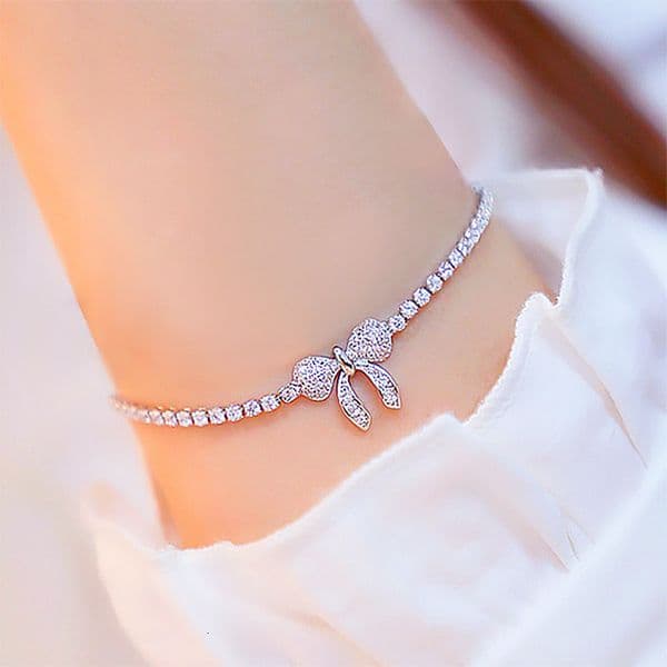 Sweet Full Dia Butterfly Fashion Crystal Adjustable Bead Elegant Student Versatile Forest Style Jewelry Bracelet