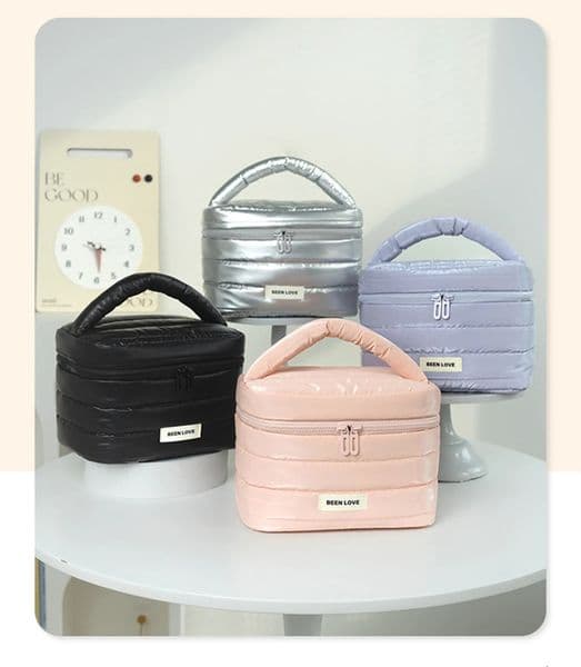 Solid Color Makeup Bag High Beauty Makeup Brush Lipstick Storage Bag Convenient Large Capacity Handheld Toilet Bag For Women 251031