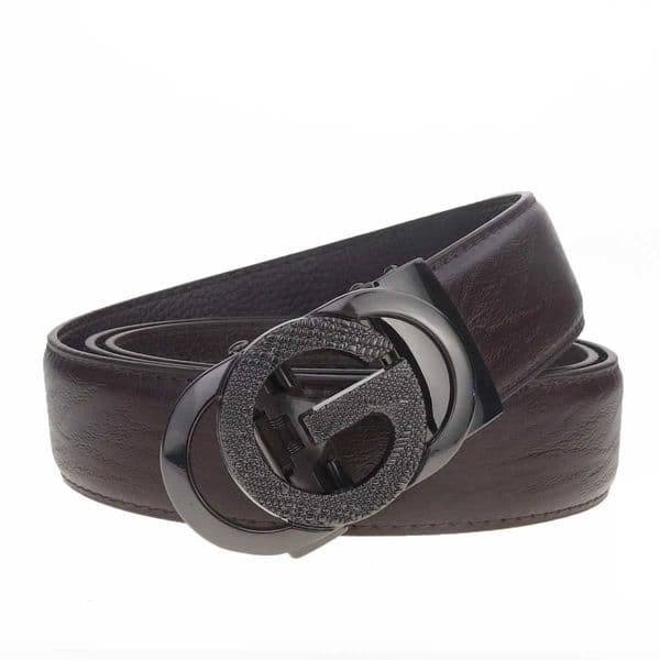 New Leather Cowhide Mens Belt Fashion Automatic Buckle Ratchet Adult Luxury Brand Jeans Business Casual Waist Male Strap BrandW251031