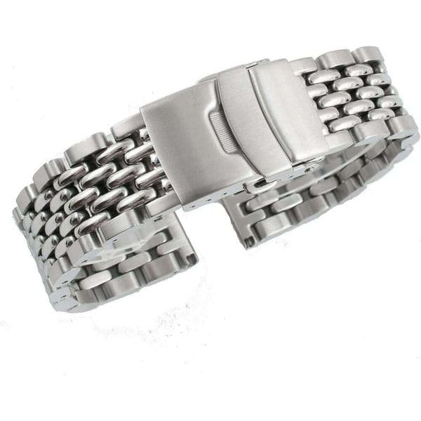 Beads of Rice Watch Bracelet Band Strap - Stainless Steel Vintage BOR 18mm 19mm 20mm 21mm 22mm 24mm