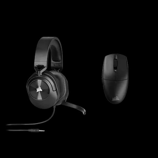 CORSAIR Gaming Bundle con mouse Wireless M55 e cuffie HS65 Surround