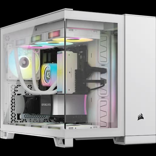 CORSAIR Case per PC Mid-Tower a doppia camera 2500X - Bianco