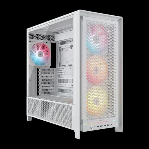 CORSAIR CASE PER PC MID-TOWER CON FLUSSO D’ARIA ELEVATO FRAME 5000D RS ARGB - BIANCO