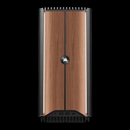 CORSAIR ONE i500 PC – Wood Dark: Liquid Cooled Intel Core i7-14700, GeForce RTX 4070 Super, 1TB M.2 SSD, 32GB DDR5, Win11 Home (Revival Series)