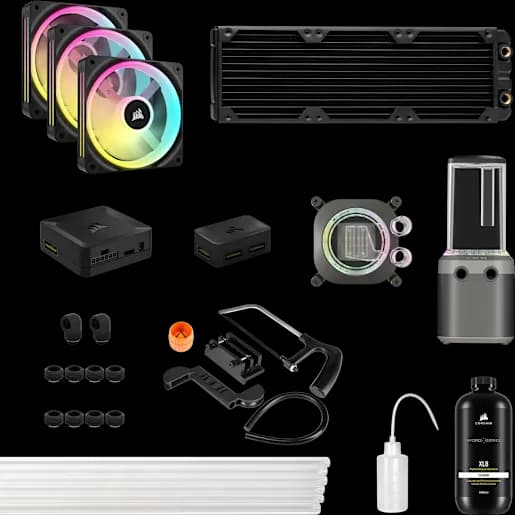 CORSAIR Kit di raffreddamento personalizzato Hydro X Series iCUE LINK XH405i RGB - Grigio Stealth