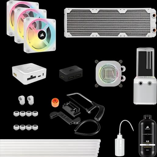 CORSAIR Kit di raffreddamento personalizzato Hydro X Series iCUE LINK XH405i RGB - Bianco