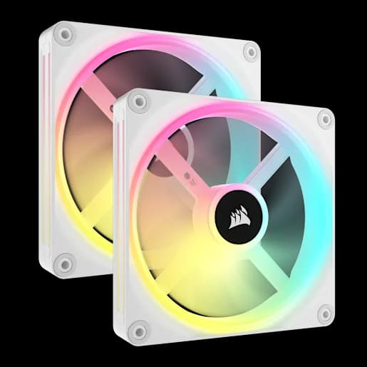 CORSAIR iCUE LINK QX140 RGB 140mm PWM PC Fans Starter Kit with iCUE LINK System Hub - White (Revival Series)