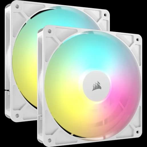CORSAIR Ventole RS140 ARGB PWM da 140 mm - Confezione da due - Bianco