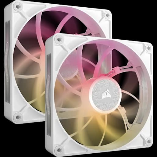 CORSAIR Starter Kit ventole PWM a spessore maggiorato iCUE LINK RX140 MAX RGB da 140 mm - Bianco