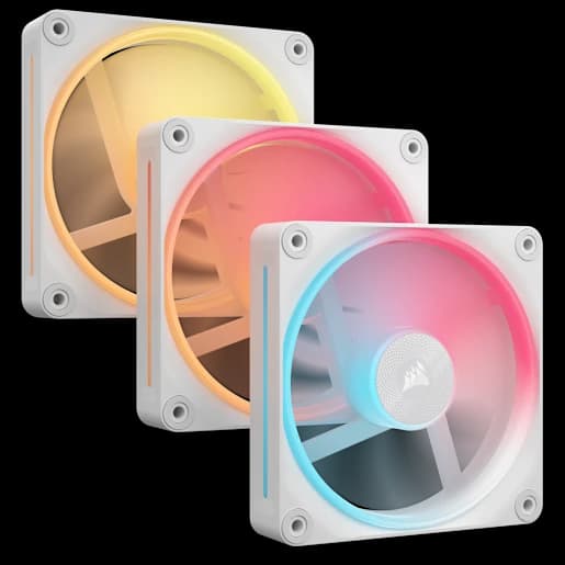 CORSAIR Kit di base per ventole PWM con rotore invertito da 120 mm iCUE LINK LX120-R RGB - Bianco