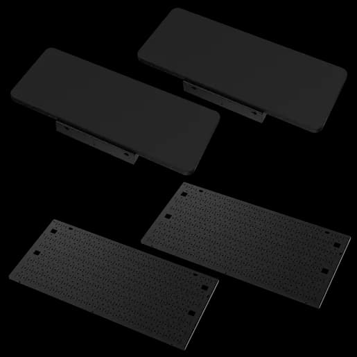 CORSAIR Bureau Platform:6 - Extensions de bureau et kit de panneaux perforés latéraux, noir