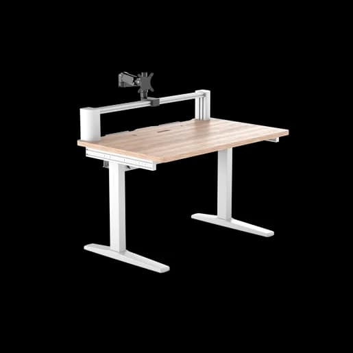 CORSAIR Plattform:4-Schreibtisch – Holz in heller Kieferbeizung