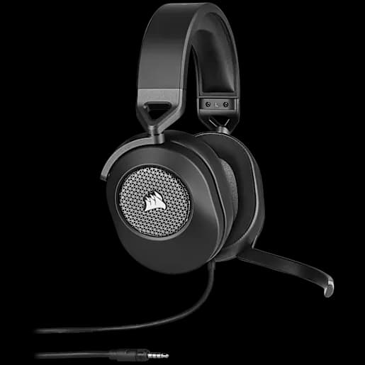 CORSAIR Cuffia gaming con microfono HS65 Wired SURROUND - Carbonio (EU) (Revival Series)