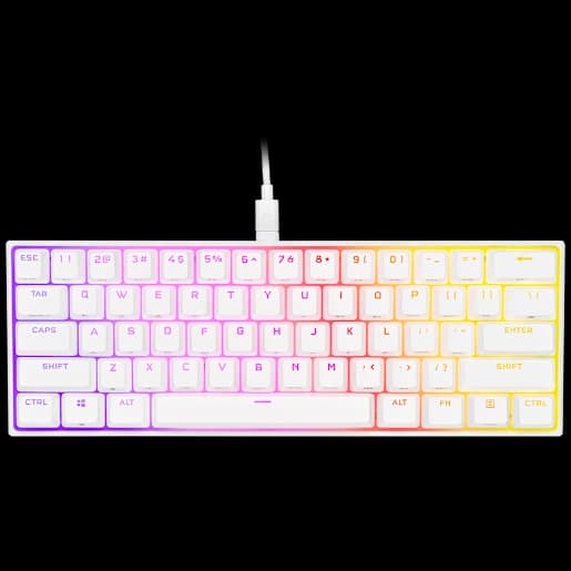 CORSAIR K65 RGB MINI 60% Mechanical Gaming Keyboard - CHERRY MX SPEED - White (Revival Series)