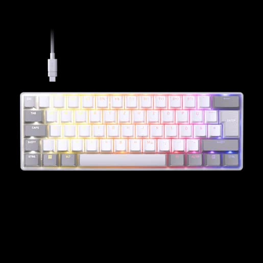 CORSAIR CLIPPER PRO MINI 60-Gaming-Tastatur mit Hall-Effekt - Weiß (DE)