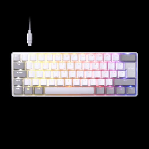 CORSAIR Clavier gaming à effet Hall CLIPPER PRO MINI 60 - Blanc (FR)