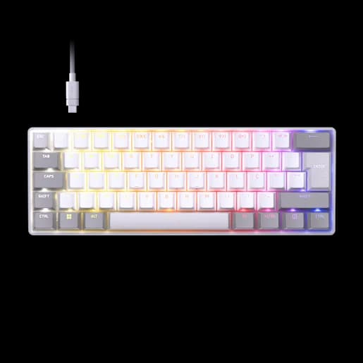 CORSAIR Teclado gamer com Hall Effect CLIPPER PRO MINI 60 - Branco (PT)