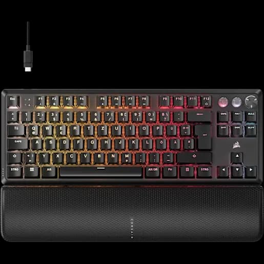 CORSAIR Programmierbare High-Performance-Gaming-Tastatur K70 PRO TKL mit Hall-Effekt und Rapid Trigger (DE)