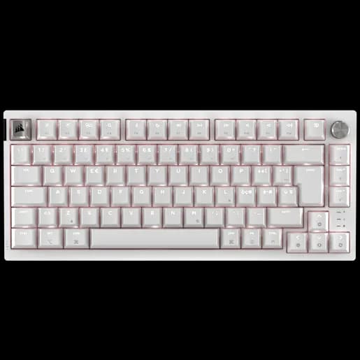 CORSAIR Tastiera gaming meccanica K65 PLUS 75% RGB per MAC e PC - Bianco brina (IT)