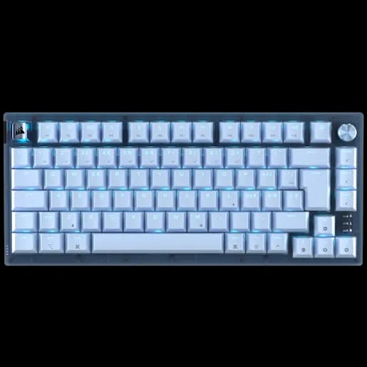 CORSAIR Tastiera gaming meccanica K65 PLUS 75% RGB - Blu ghiaccio (IT)