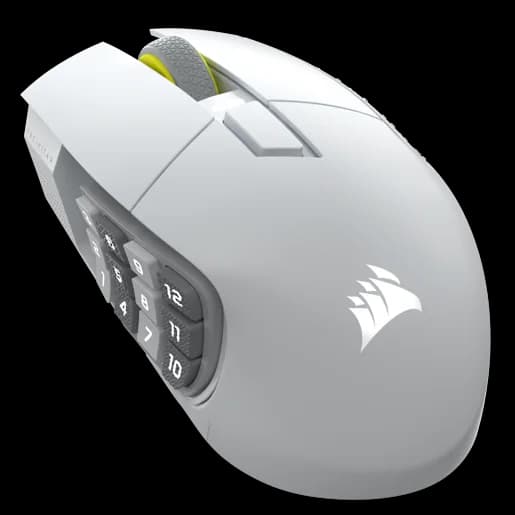 CORSAIR Mouse gaming MMO SCIMITAR ELITE WIRELESS SE – Bianco