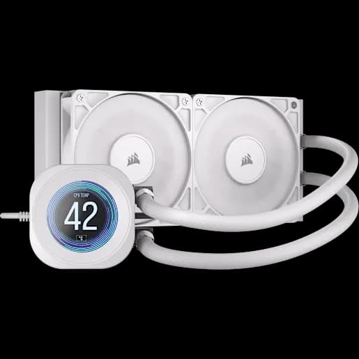 CORSAIR Dissipatore a liquido per CPU NAUTILUS 240 RS LCD - Bianco