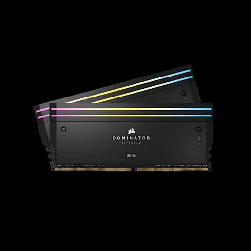 CORSAIR Kit di memoria DDR5 DRAM DOMINATOR TITANIUM RGB 64 GB (2x32 GB) 6000 MT/s CL30 Intel XMP – Black
