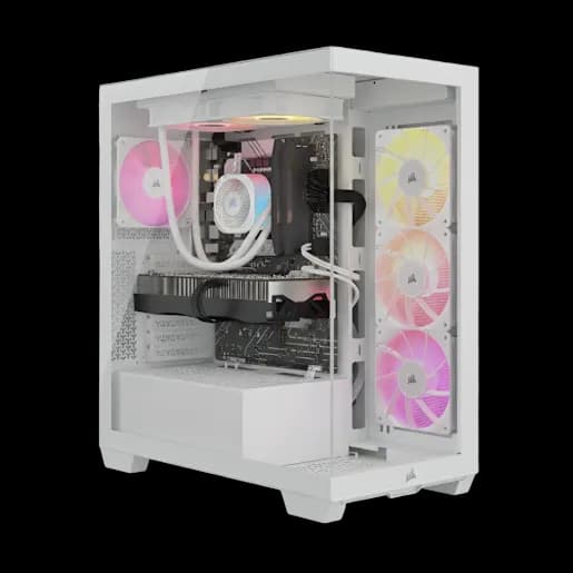 CORSAIR VENGEANCE a7500 Gaming PC - White: AMD Ryzen 7 9800X3D, GeForce RTX 5080, 32GB DDR5, 2TB M.2 SSD, Win11 Home - White