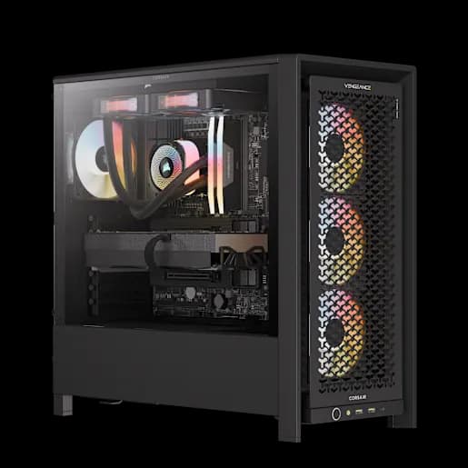 CORSAIR VENGEANCE i7600 AIR Gaming PC: Intel Ultra 9 285K, GeForce RTX 5080, 32GB DDR5, 2TB M.2 SSD, Win11 Home