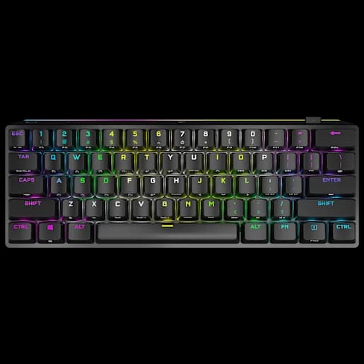 CORSAIR K70 PRO MINI WIRELESS 60% Mechanical CHERRY MX Speed Switch Keyboard with RGB Backlighting - Black (Revival Series)