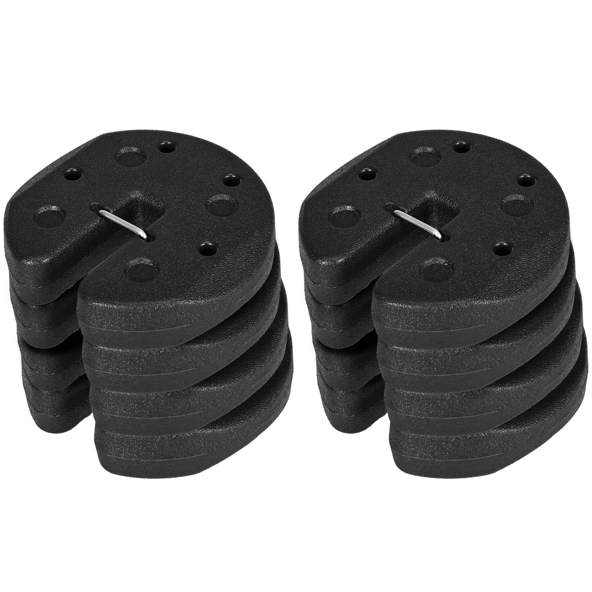 Outsunny 48KG Gazebo Weights Set of 8, Weights for Gazebo Legs with Reinforce Pins and Carry Belt, for Canopies Marquees Tents
