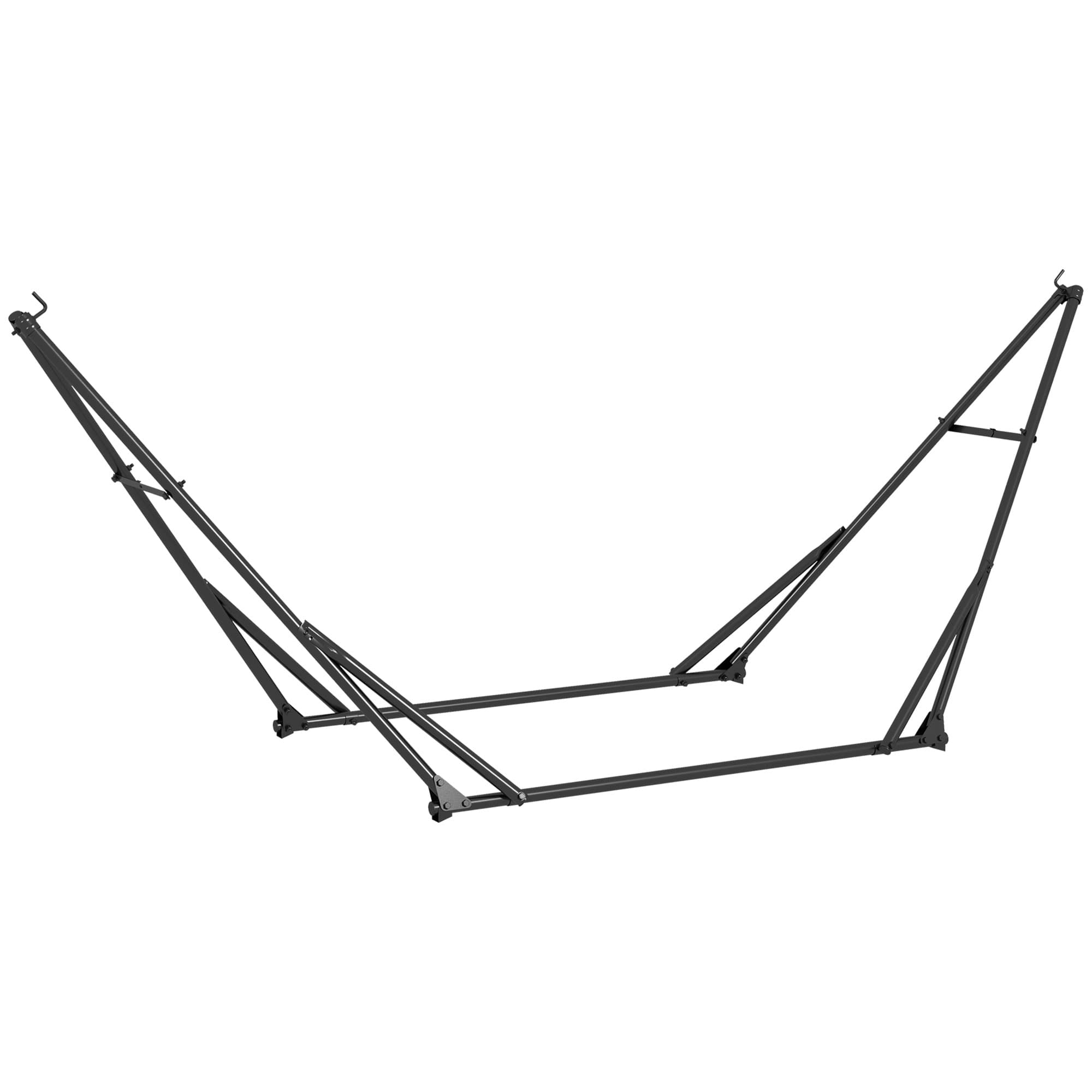 Outsunny Foldable Hammock Stand, Portable Hammock with Metal Frame, 2 in 1 Hammock Net Stand, Hammock Chair Stand, Load Capacity 120kg
