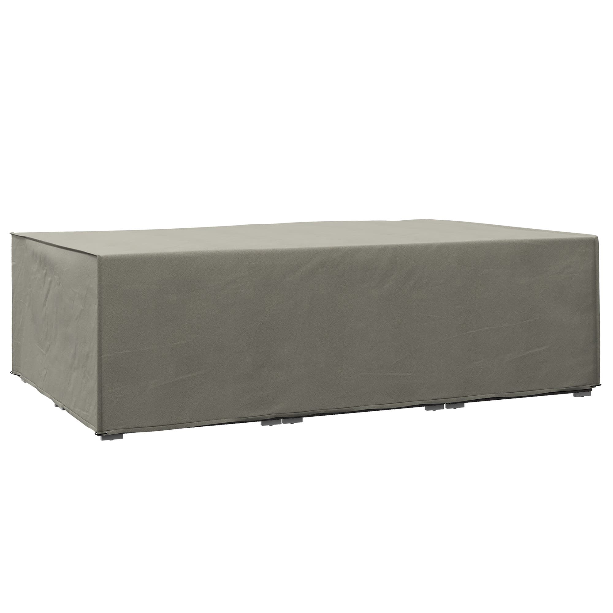 Outsunny Patio Furniture Cover: Rectangular Waterproof Protection for Table & Chairs, 222 x 155 x 67 cm, Grey | Aosom UK