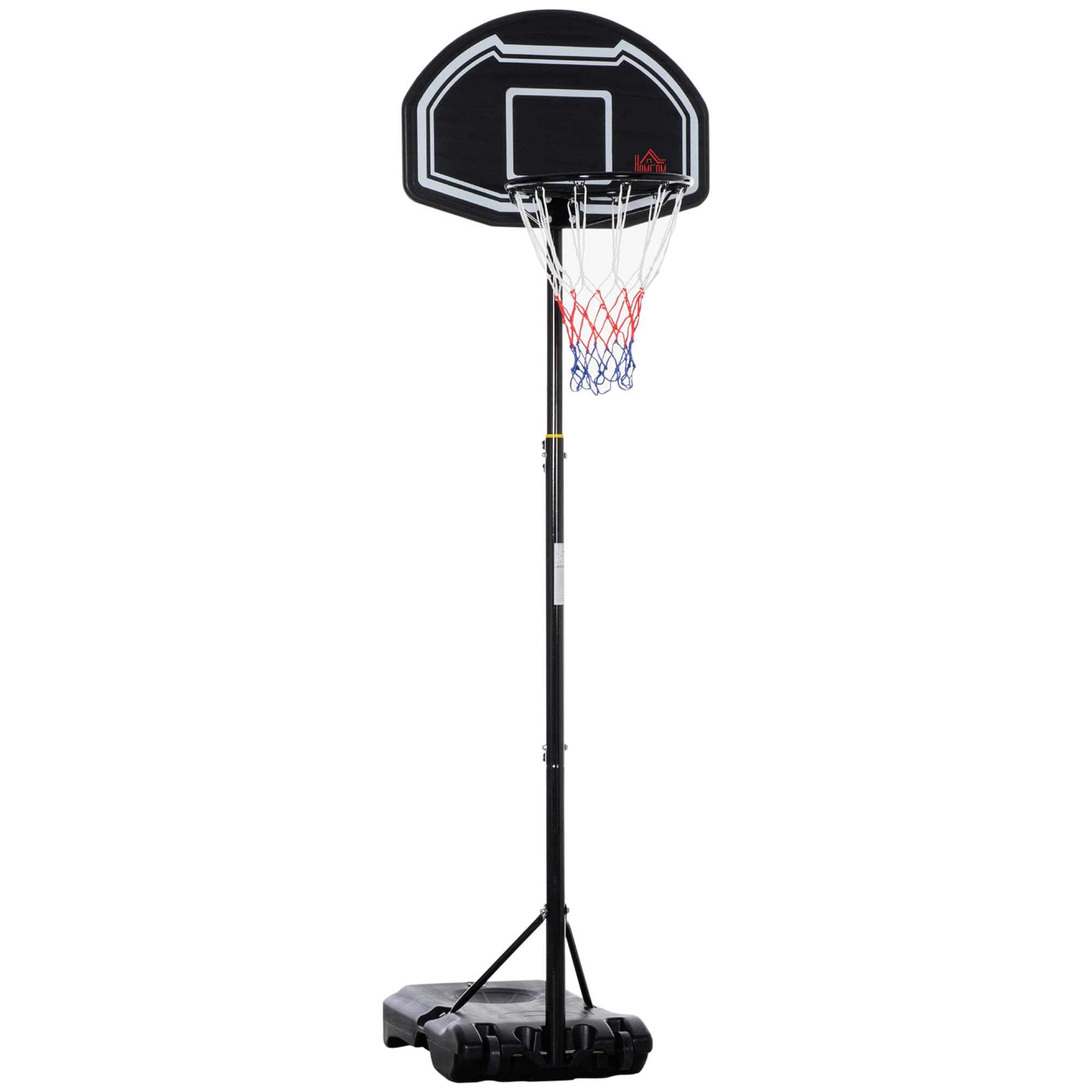 HOMCOM Adjustable Basketball Hoop and Stand, with Wheels and Weight Base | Aosom UK