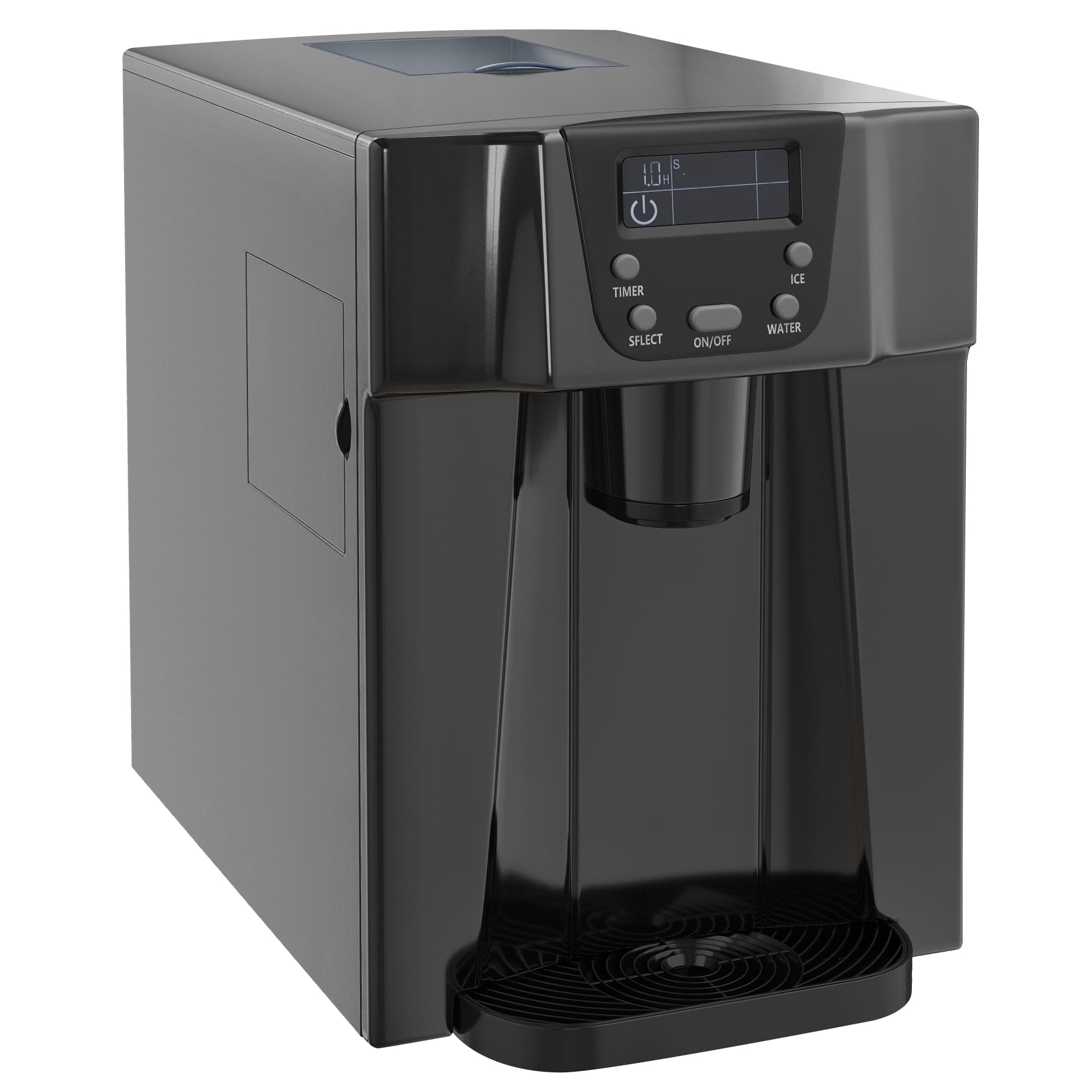 HOMCOM Ice Maker Machine and Water Dispenser, Counter Top Ice Cube Maker w/ 3L Tank, Adjustable Cube Size, 9 Ice Cubes per 6-10 Minutes | Aosom UK