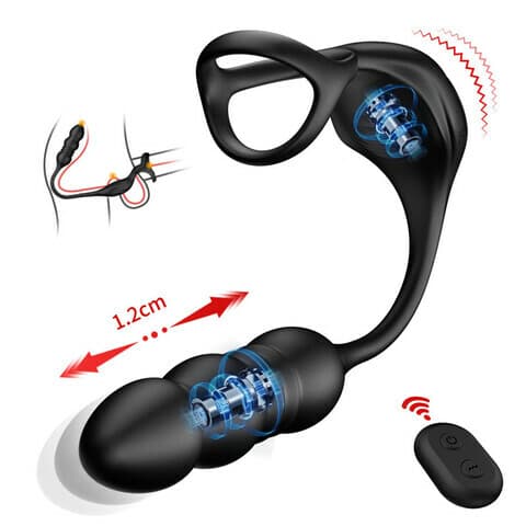 Mike - 9 ThrustingVibrating Wearable Prostate Massager with Cock Ring