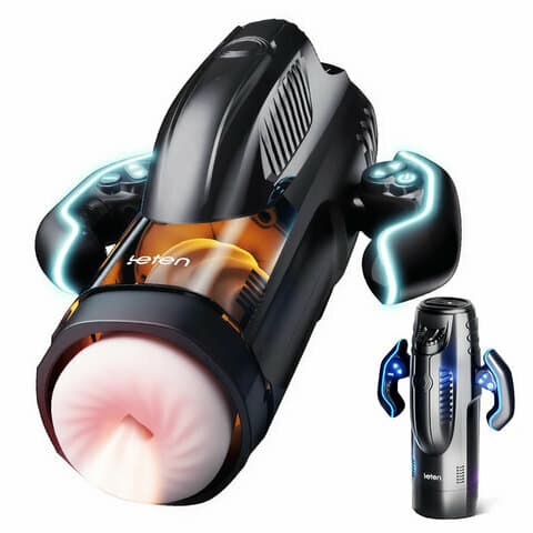 Leten 10 Vibrating Sucking Heating Voice Handheld Masturbator Blowjob Machine