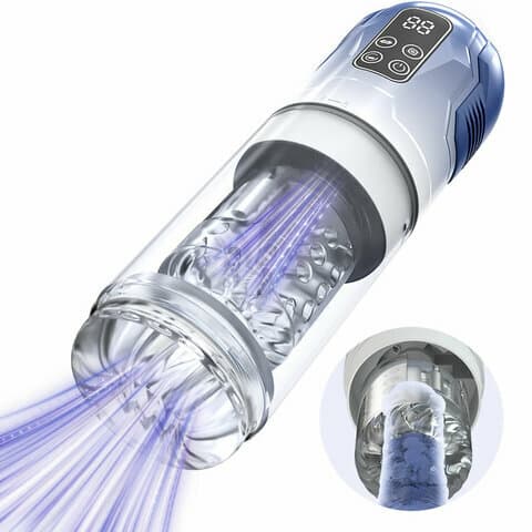 Iron Man 7 Thrusting And Rotating Suction Masturbator Pocket Pussy Adult Sex Toys Men