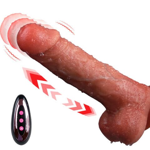 Neil - Vibrating Telescoping Swinging Realistic Dildo Vibrator 8.86 Inch