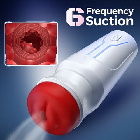 F01 Valkyrx—— 6 Suction 9 Vibration Red Lip Extra Weight Inner Sleeve Masturbators