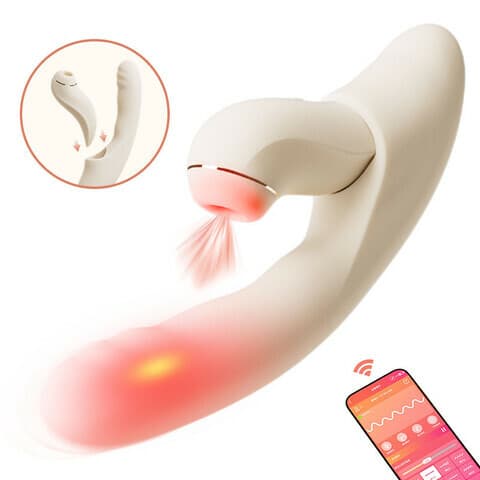 SVAKOM 4 IN 1 APP Control Thrusting Sucking Heating G-spot Vibrators Detachable Sucking Stimulator