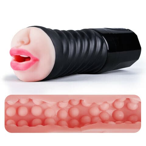 Bestvibe Mouth Obsession Vibration Suction Remote Play Dual-Density Oral Masturbator