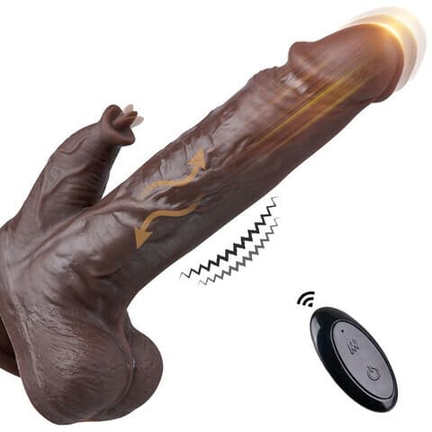 【1:1 Lifelike Upgraded Licking Dildo】Swing Thrusting Vibrator with Heating Modes Adult Toys