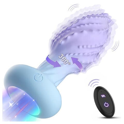 Little Monster 360° Rotating Anal Vibrator, 10 Vibration Frequencies, 7-Color LED Light